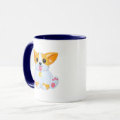 Mug Illustration de Corgi Mignon Orange Brillante (Devant gauche)
