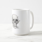 Mug Illustration de crâne (Devant droit)