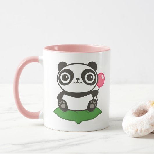 Mug Illustration de Cute Panda (Avec donut)