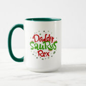 Mug Illustration de Daddy Saurus Rex (Gauche)
