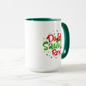 Mug Illustration de Daddy Saurus Rex (Devant droit)