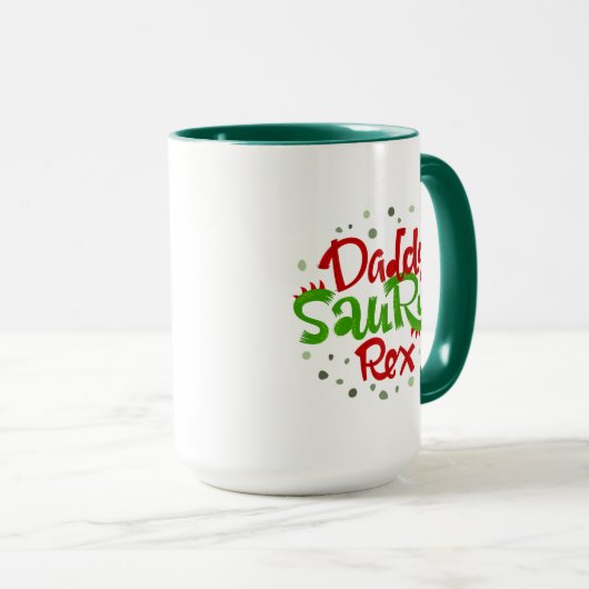 Mug Illustration de Daddy Saurus Rex (Devant droit)