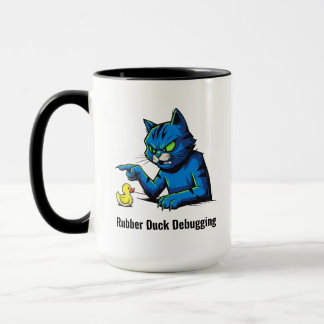 Mug Illustration de débogage amusante de canard en cao