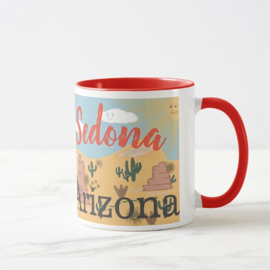 Mug Illustration de désert de Sedona Arizona (Droite)