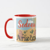 Mug Illustration de désert de Sedona Arizona (Gauche)