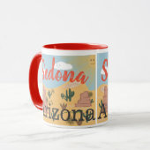 Mug Illustration de désert de Sedona Arizona (Devant gauche)