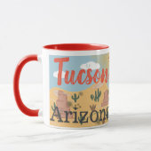 Mug Illustration de désert de Tucson Arizona (Gauche)