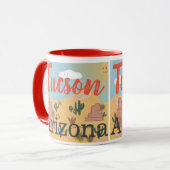 Mug Illustration de désert de Tucson Arizona (Devant gauche)