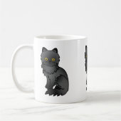 Mug Illustration de dessin animé de chat persan à mant (Gauche)