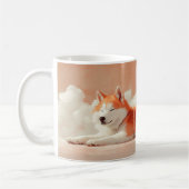 Mug Illustration de dessin animé de chien Akita mignon (Gauche)