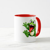 Mug Illustration de dessin animé de grenouille drôle (Devant droit)