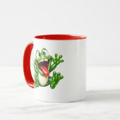 Mug Illustration de dessin animé de grenouille drôle (Devant gauche)