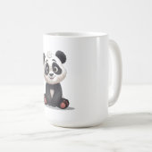 Mug Illustration de dessin animé d'ours panda assis (Devant droit)