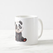 Mug Illustration de dessin animé d'ours panda assis (Devant droit)