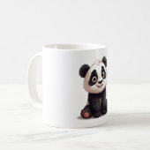 Mug Illustration de dessin animé d'ours panda assis (Devant gauche)