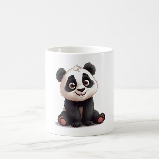 Mug Illustration de dessin animé d'ours panda assis (Centre)