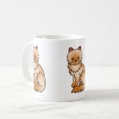 Mug Illustration de dessin animé mignon de chat persan (Devant gauche)