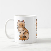 Mug Illustration de dessin animé mignon de chat persan (Gauche)