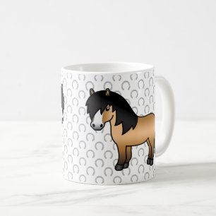 Mug Illustration de dessin animé mignon de poney Shetl