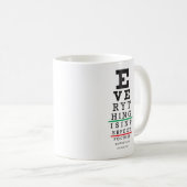 Mug Illustration de diagramme d'oeil d'optométrie (Devant droit)