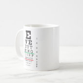 Mug Illustration de diagramme d'oeil d'optométrie (Devant gauche)