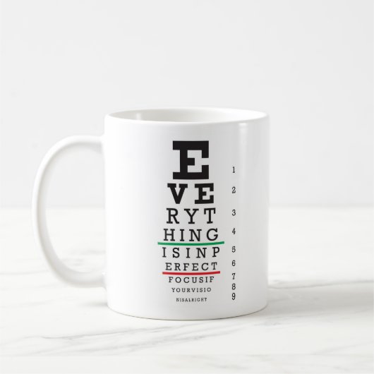 Mug Illustration de diagramme d'oeil d'optométrie (Gauche)
