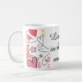 Mug Illustration de doodle d'amour enjoué (Gauche)