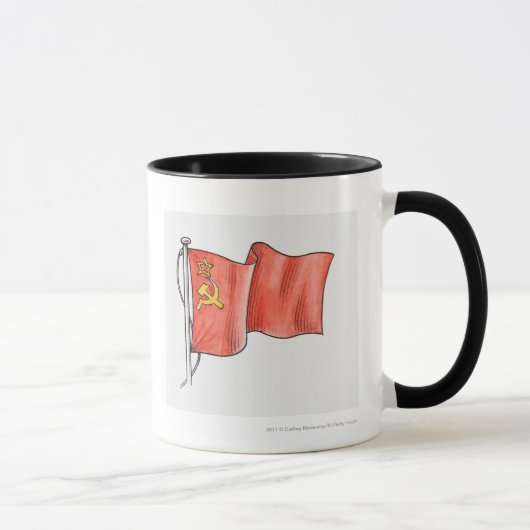 Mug Illustration de drapeau soviétique (Droite)