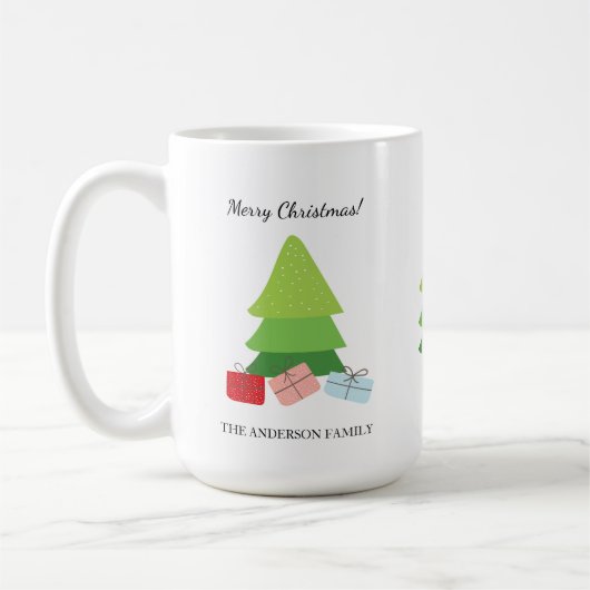 Mug Illustration de famille colorée et mignonne (Gauche)