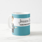 Mug Illustration de femme d'affaires mignonne Brunette (Devant gauche)