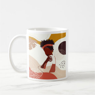 Mug Illustration de femme noire, Portrait