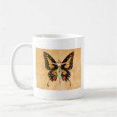 Mug Illustration de femme volant papillon Flapper (Gauche)