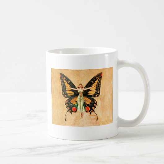 Mug Illustration de femme volant papillon Flapper (Droite)