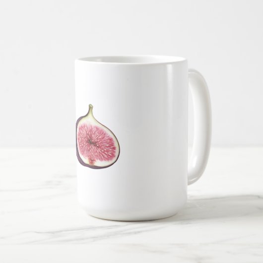 Mug Illustration de figue violette coupée en deux (Devant droit)
