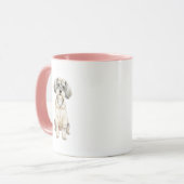 Mug Illustration de Fille de Mini Schnauzer Chien (Devant gauche)