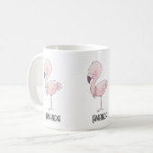 Mug Illustration de Flamant rose rose mou (Devant gauche)