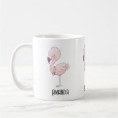 Mug Illustration de Flamant rose rose mou (Gauche)