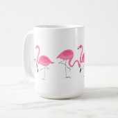 Mug Illustration de Flamants roses roses (Devant gauche)