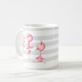 Mug Illustration de Flamants roses roses mignons (Devant gauche)