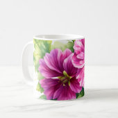 Mug Illustration de fleur aquarelle violette (Devant gauche)