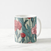 Mug Illustration de fleur de caronations roses (Devant droit)