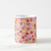 Mug Illustration de fleurs rose pêche blush (Centre)