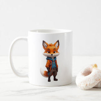 Mug Illustration de Fox joyeux et aventureux