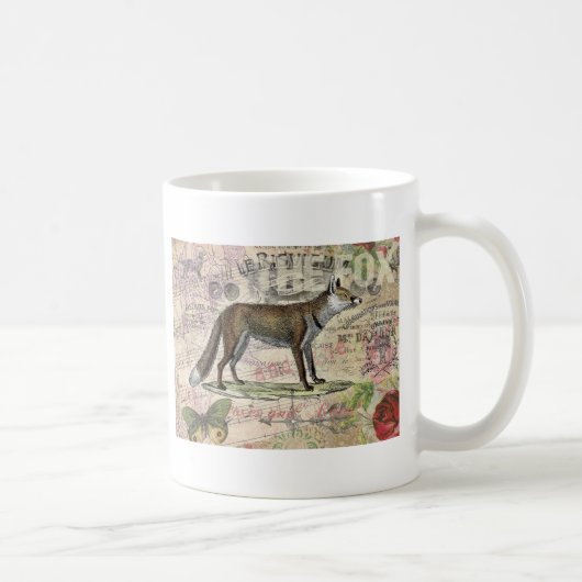 Mug Illustration de Fox Wildlife Vintage Animal (Droite)