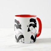 Mug Illustration de Geisha traditionnelle (Devant droit)