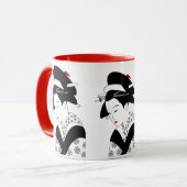 Mug Illustration de Geisha traditionnelle (Devant gauche)