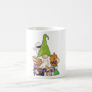 Mug Illustration de gnome de Halloween vert kawaii en