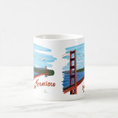 Mug Illustration de golden gate bridge San Francisco (Centre)