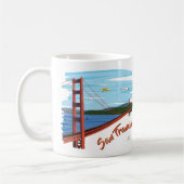 Mug Illustration de golden gate bridge San Francisco (Gauche)