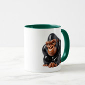 Mug Illustration de gorille mignon (Devant droit)